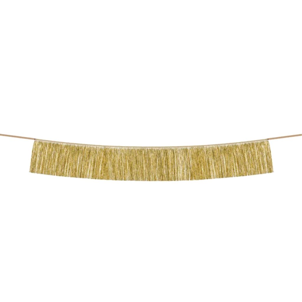 Gold Tinsel Fringe Garland 4.5ft