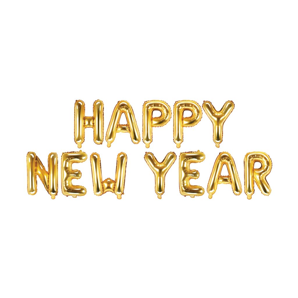 Gold Happy New Year Balloon Banner 14in