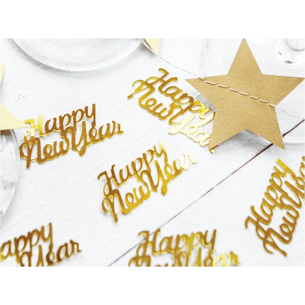 Gold Happy New Year Confetti Pack .105oz