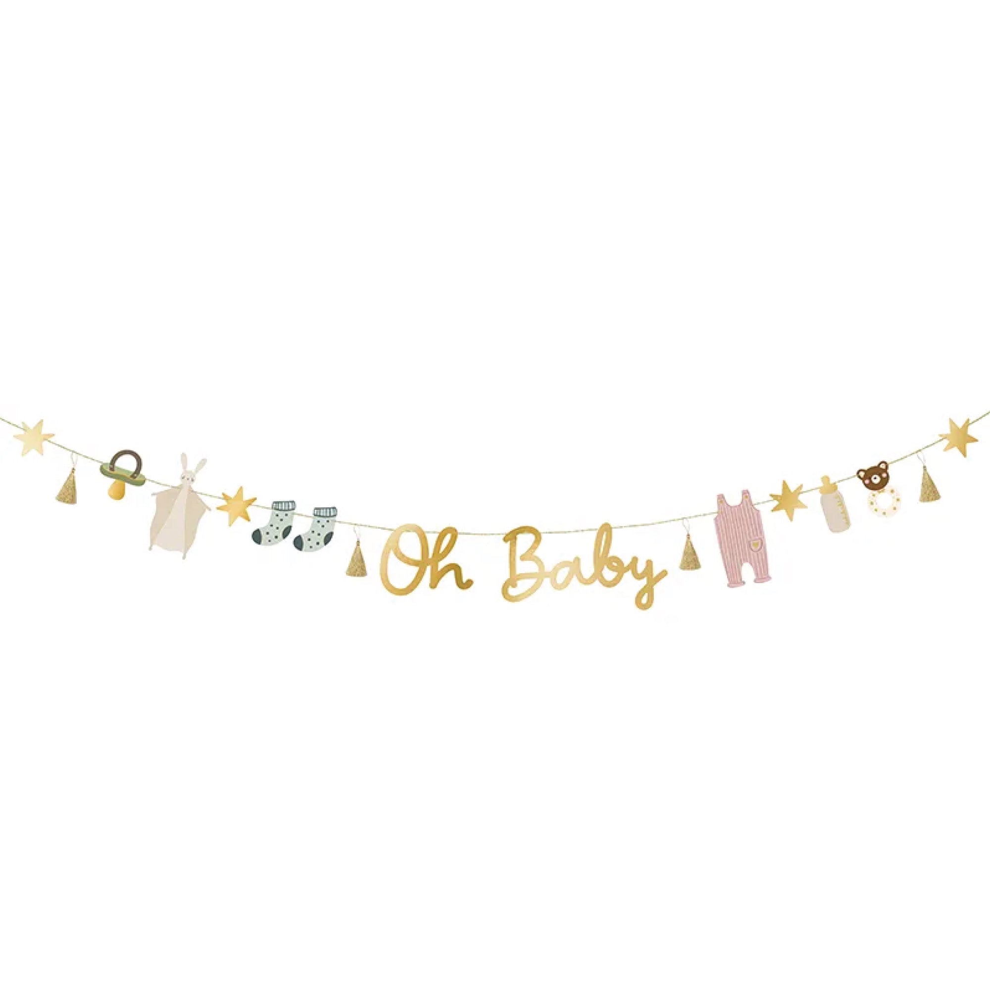 DIY Gold Oh Baby Icon Banner 8ft