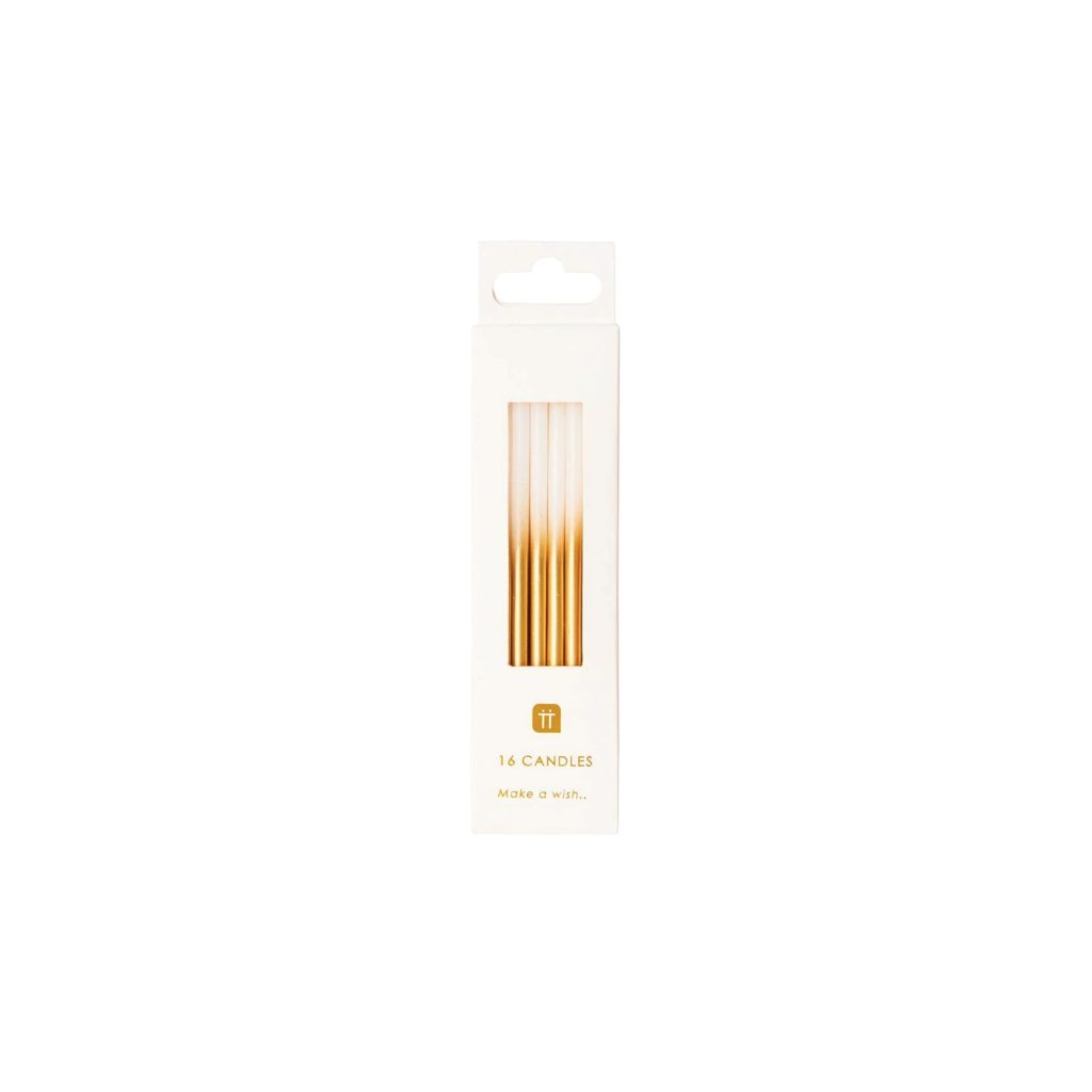 Gold Ombre Birthday Candles 16ct