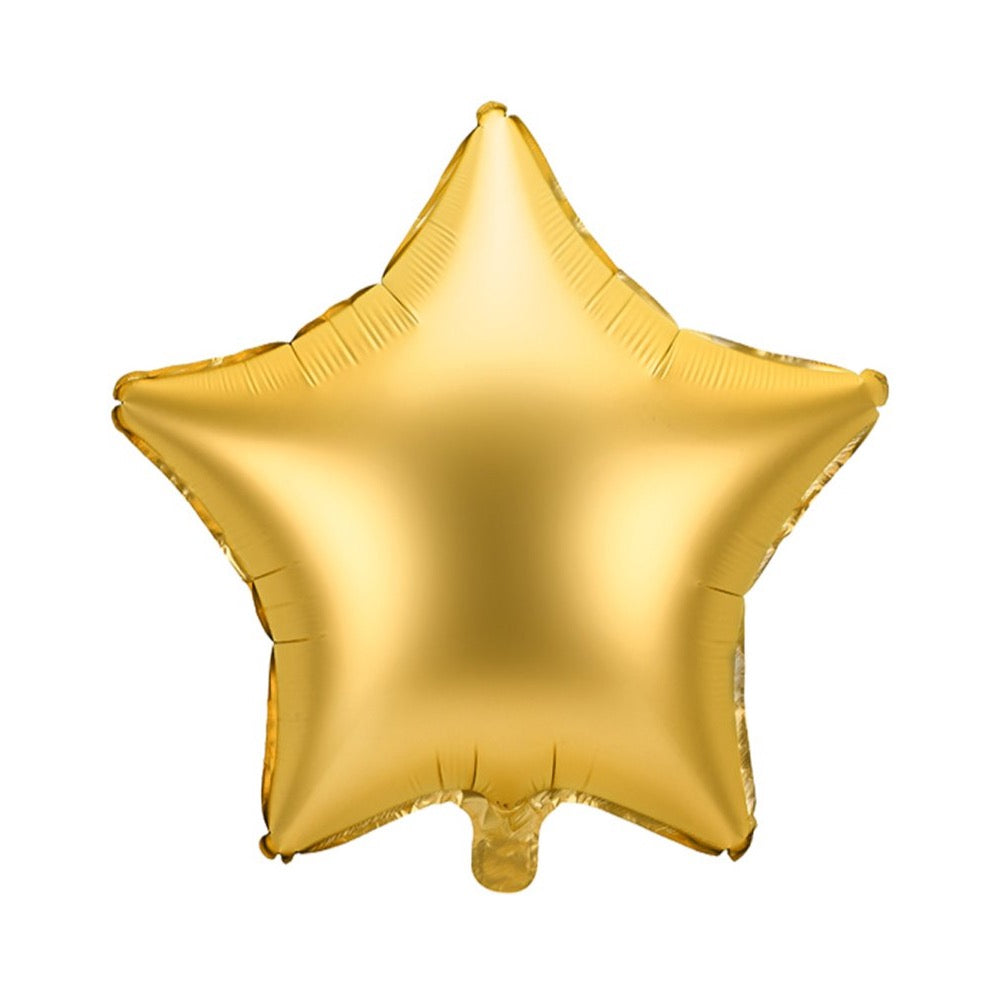 Matte Gold Star Foil Balloon 19in