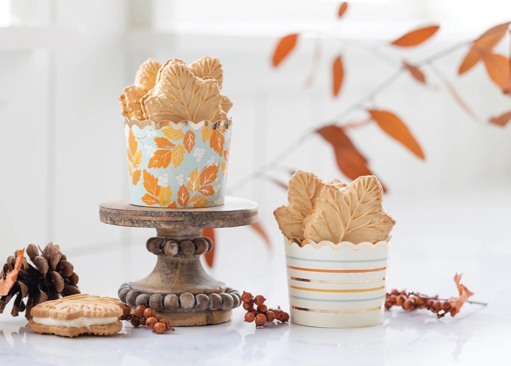 Golden Autumn Leaves Baking Cups 50ct