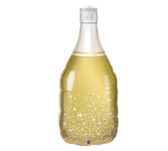 Gold Champagne Bottle Balloon 39″