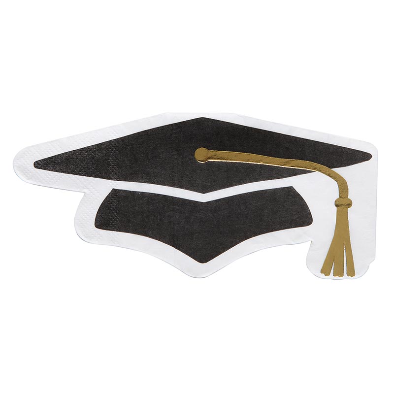 Graduation Cap Dessert Napkins 20ct