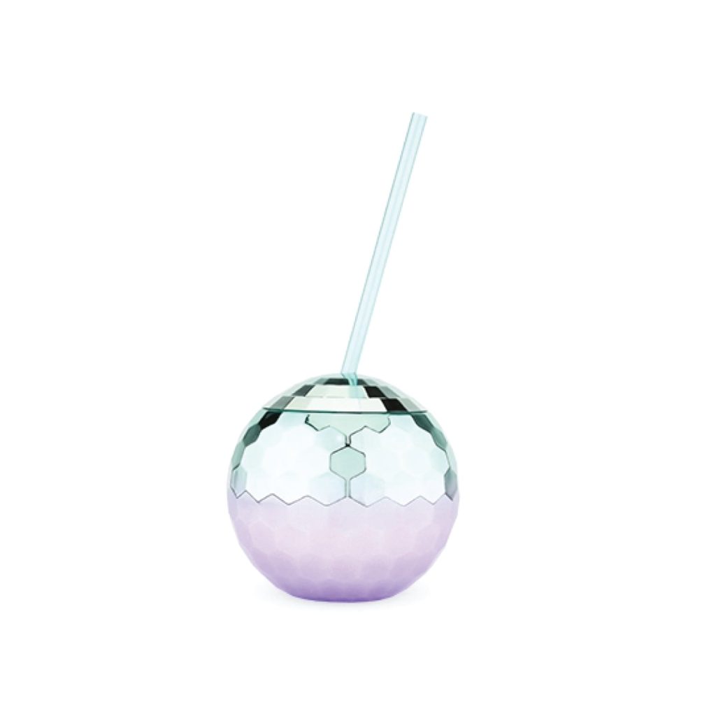 Green Ombre Disco Ball Drink Tumbler