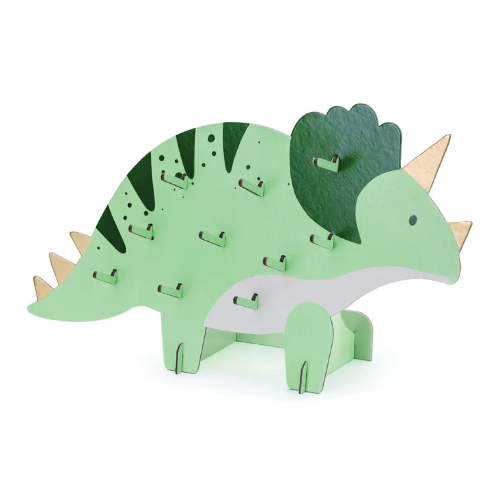 Green Triceratops Snack Wall