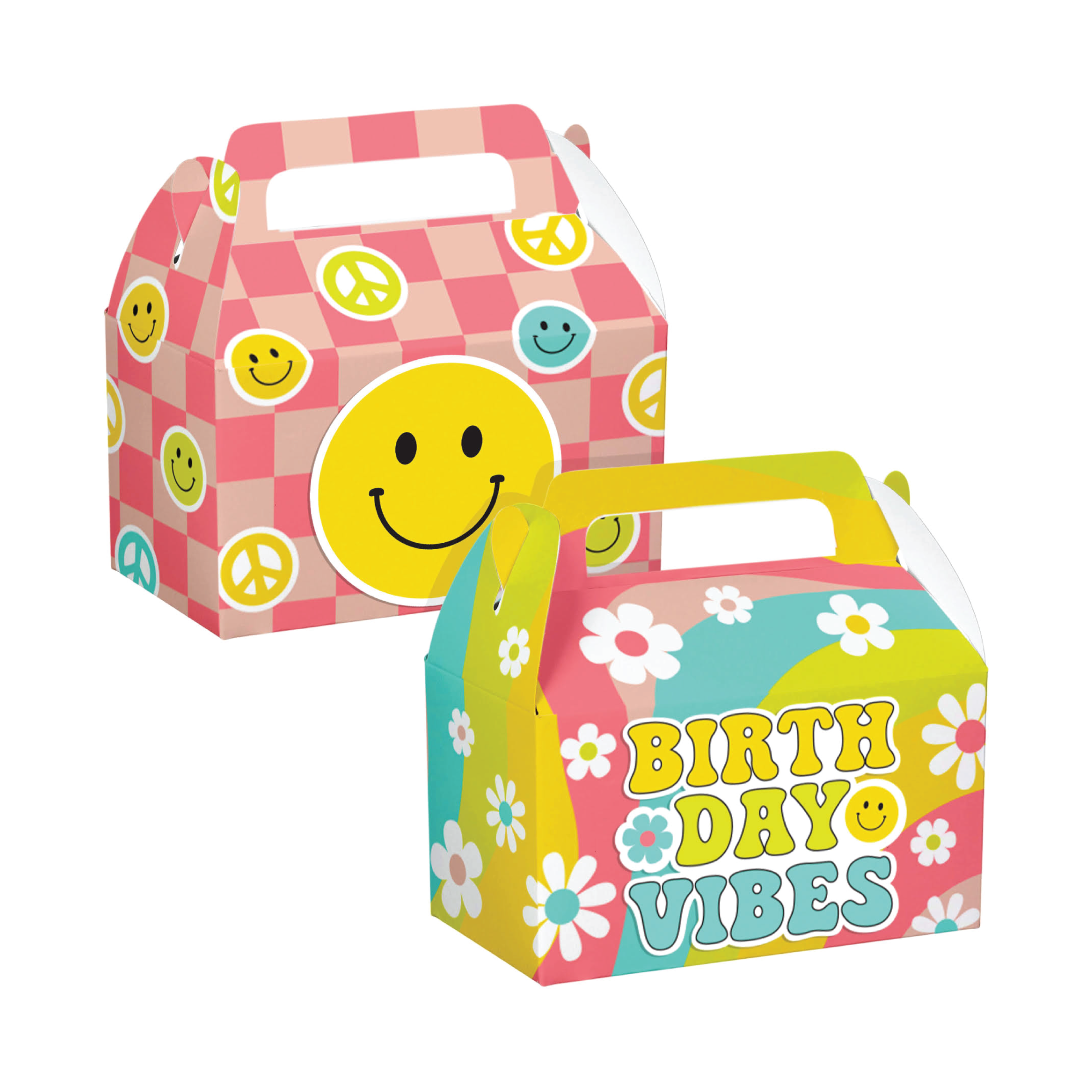 Flower Power Favor Boxes 4ct