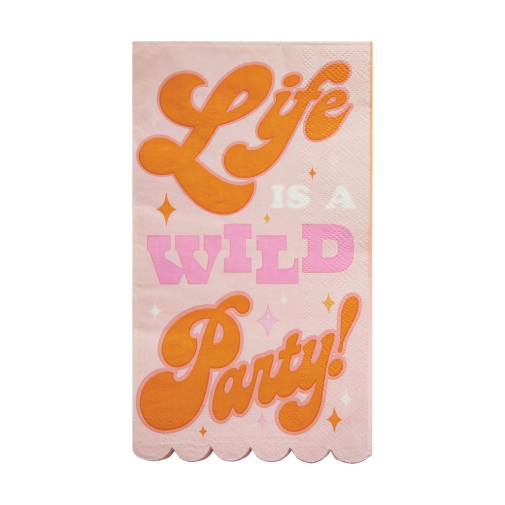 Groovy Life Is A Wild Party Guest Towels 16ct