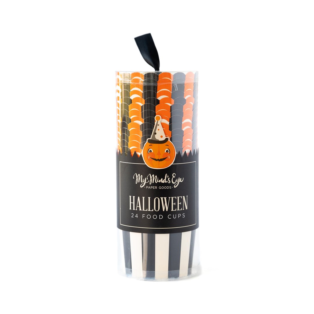 Halloween Striped Food Cups 24ct