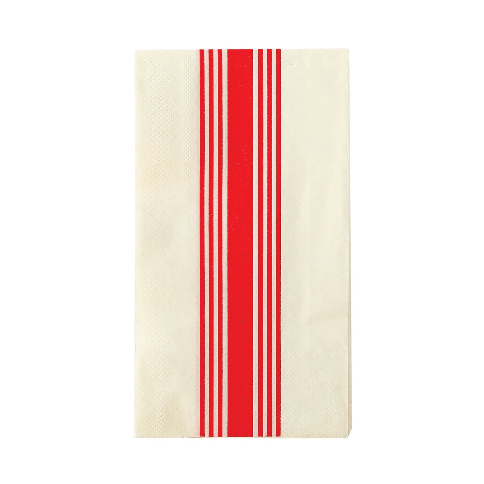 Hamptons Cream & Red Guest Towels 18ct