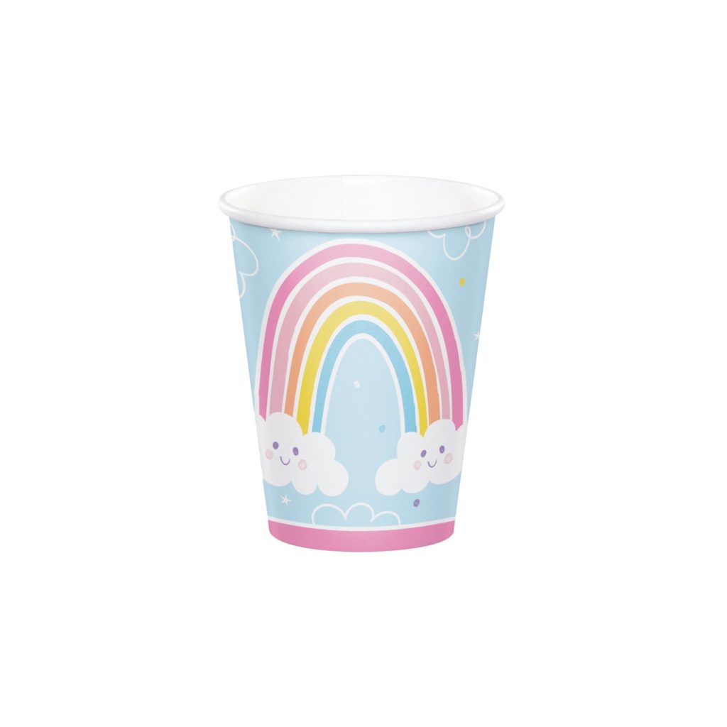 Happy Rainbow Paper Cups 8ct