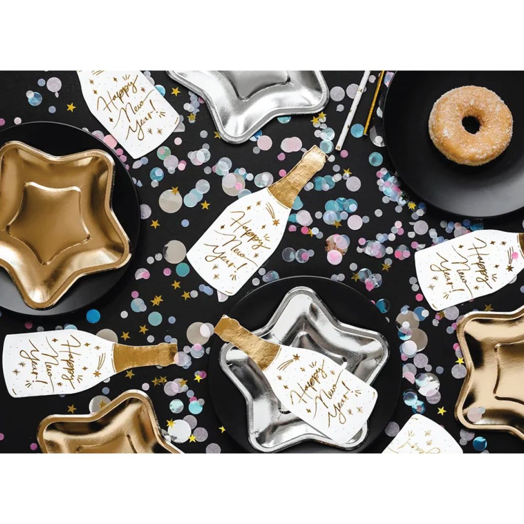 Metallic Gold Star Dessert Plates 6ct