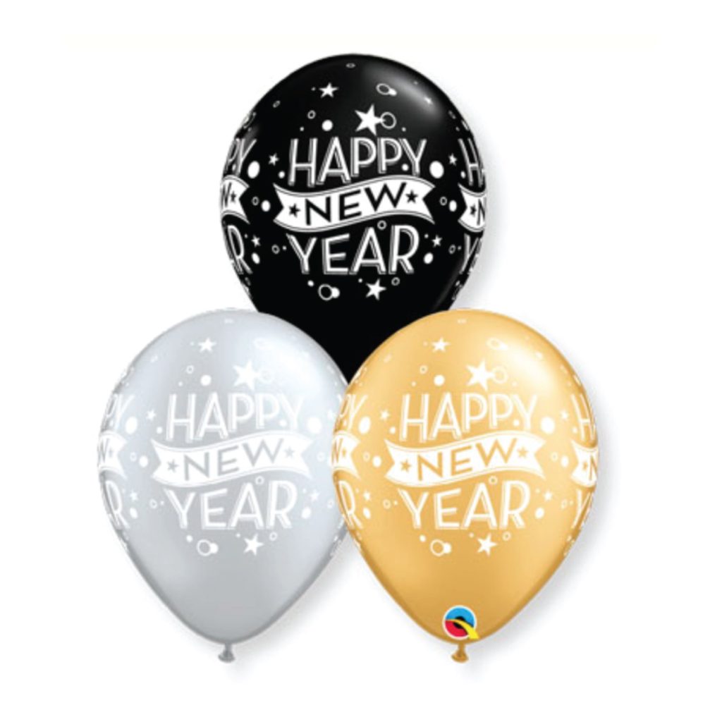 Happy New Year Latex Balloon Pack 5ct