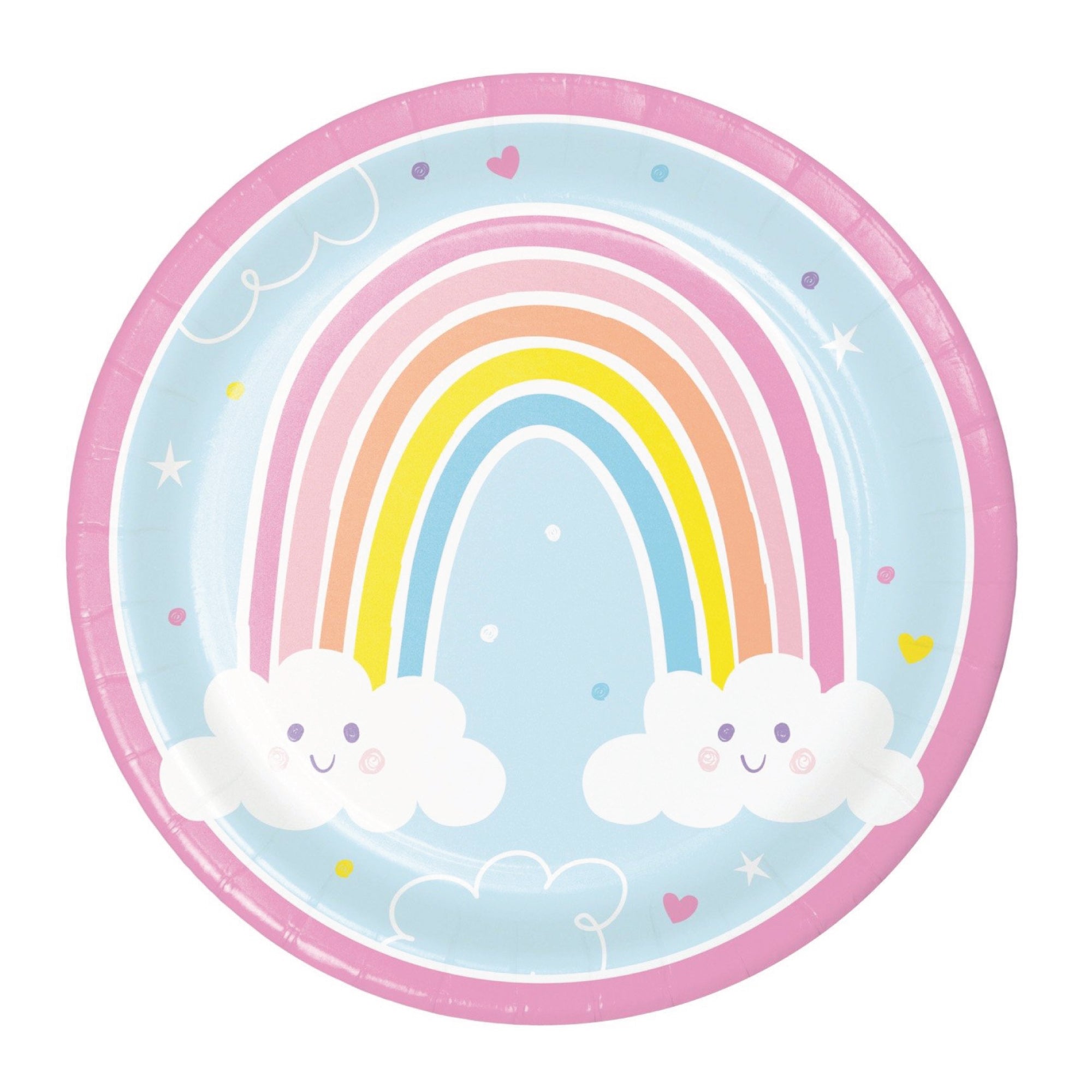 Happy Rainbow Lunch Plates 8ct