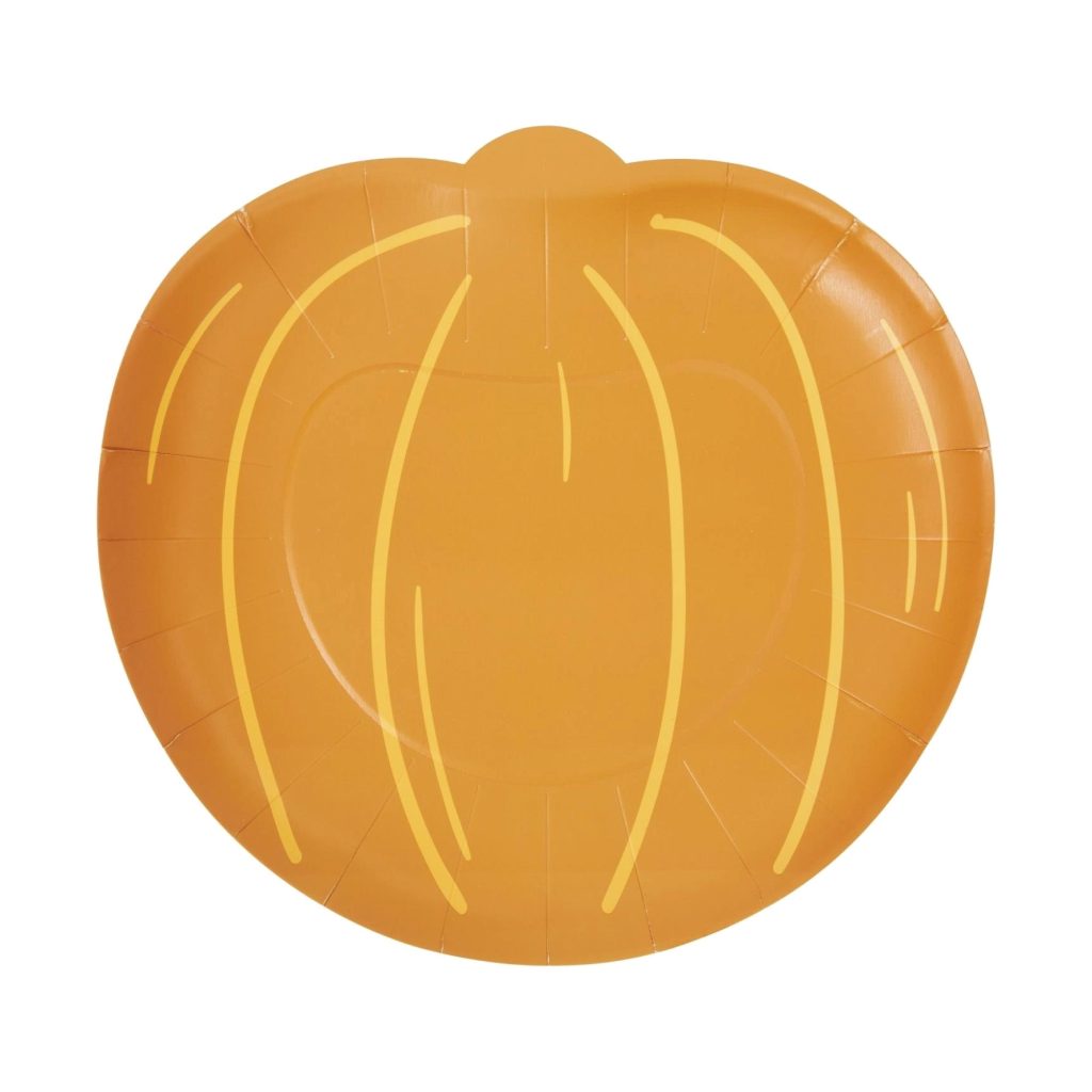 Harvest Orange Pumpkin Dessert Plates 8ct