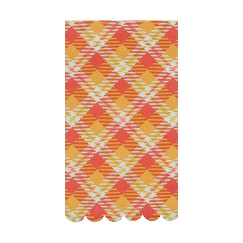 Harvest Plaid Paper Guest Towels 16ct