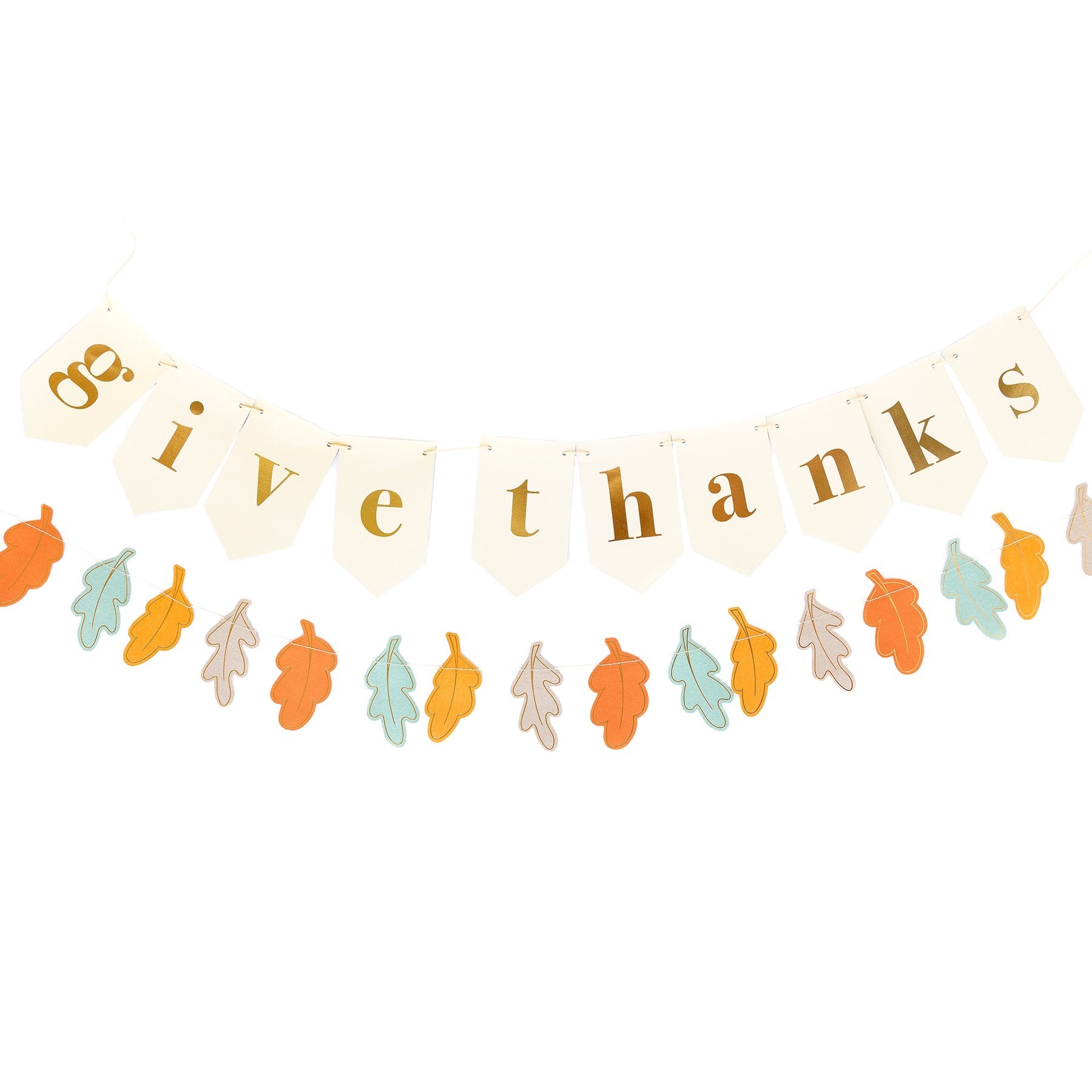 Harvest Give Thanks Leaves Banner Set 5ft