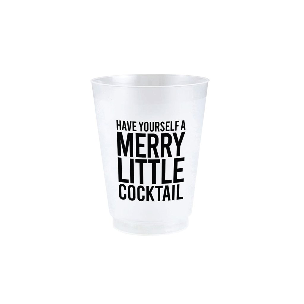 Have Yourself A Merry Little Cocktail Frosted Plastic Cups 8ct