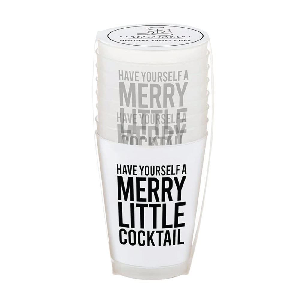 Have Yourself A Merry Little Cocktail Frosted Plastic Cups 8ct