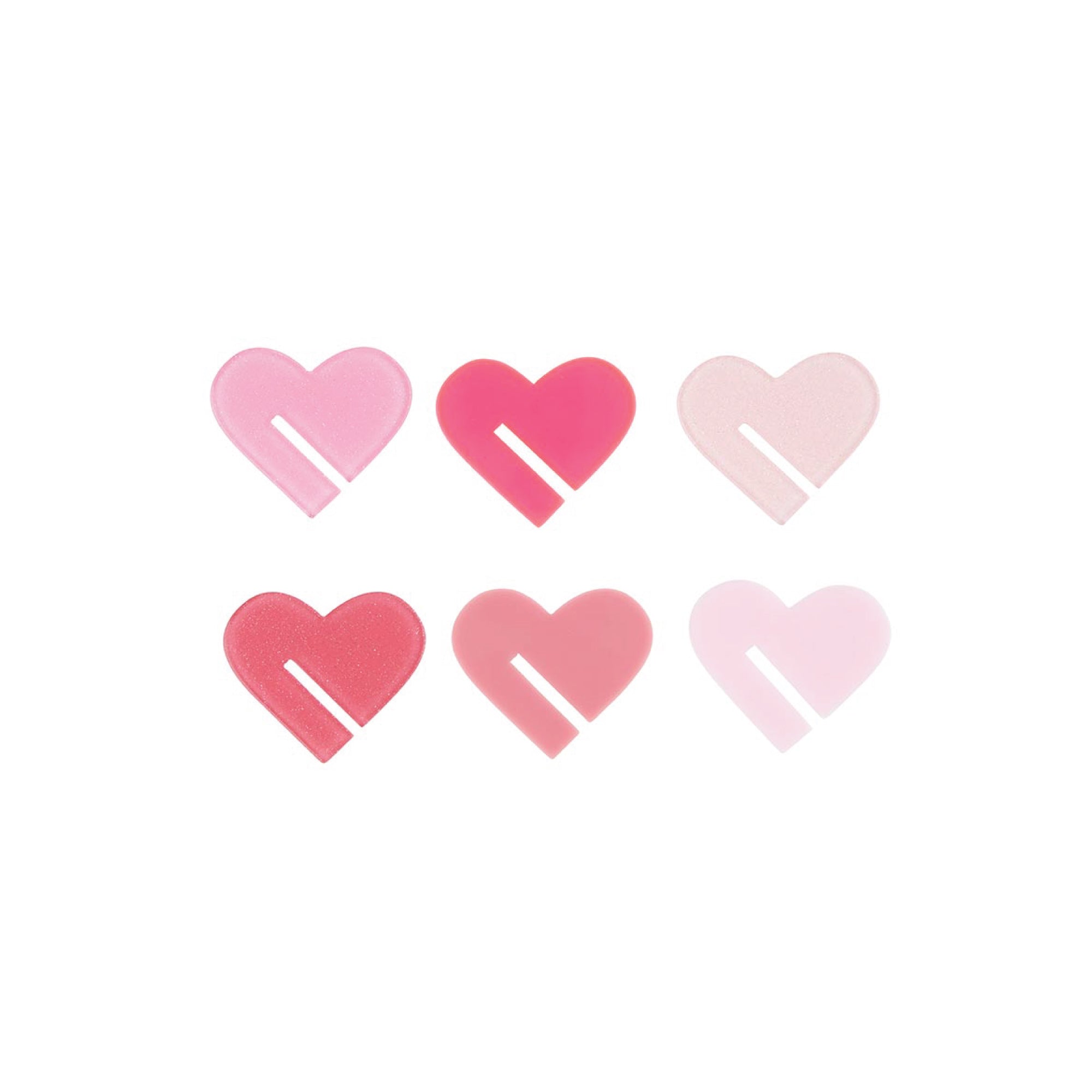 Pink Heart Drink Markers 6ct