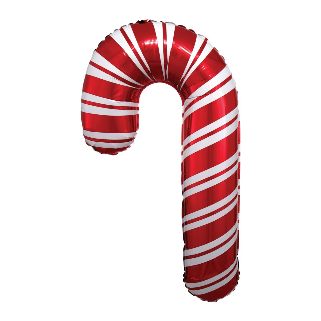 Holiday Candy Cane Foil Balloon 37″