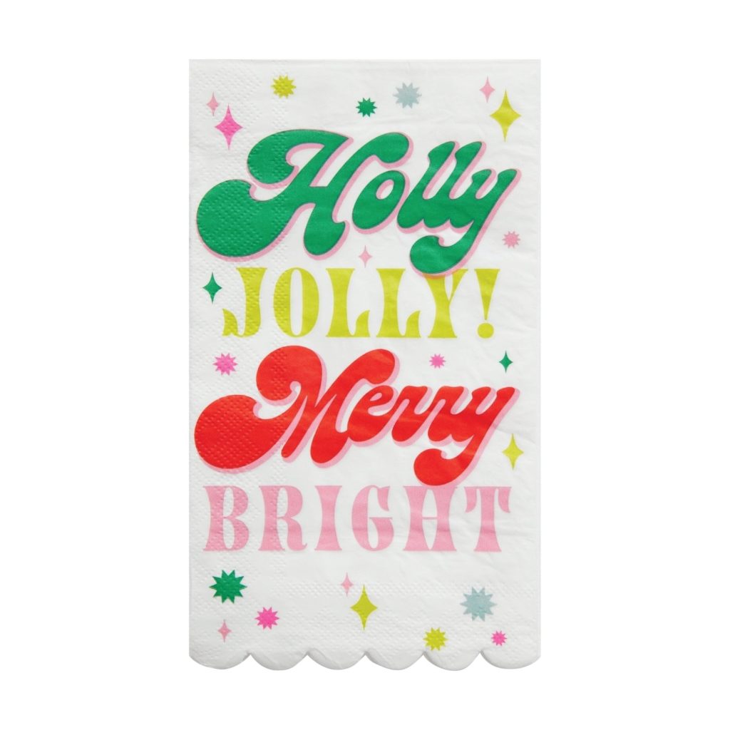 Holly Jolly Merry & Bright Paper Guest Towels 16ct