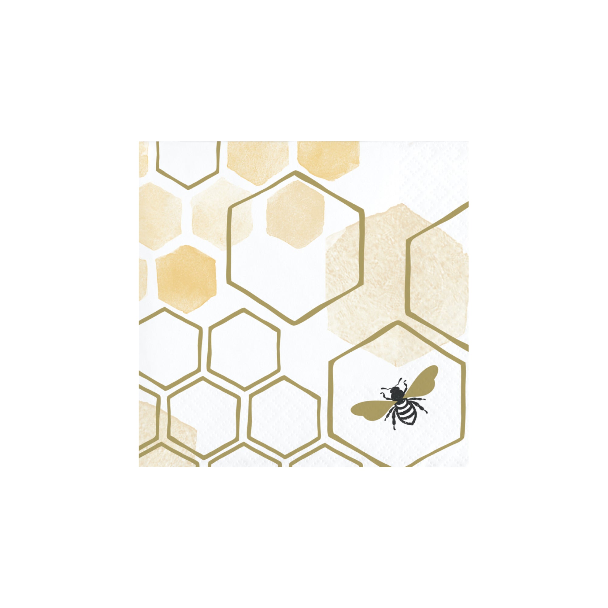 Gold Honeycomb Bee Dessert Napkins 16ct