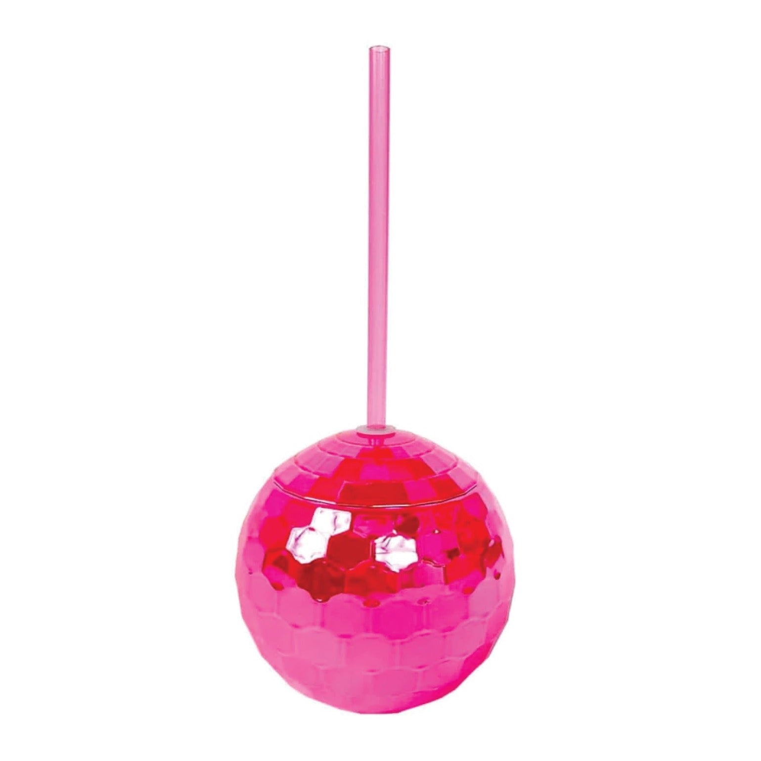 Hot Pink Disco Ball Drink Tumbler