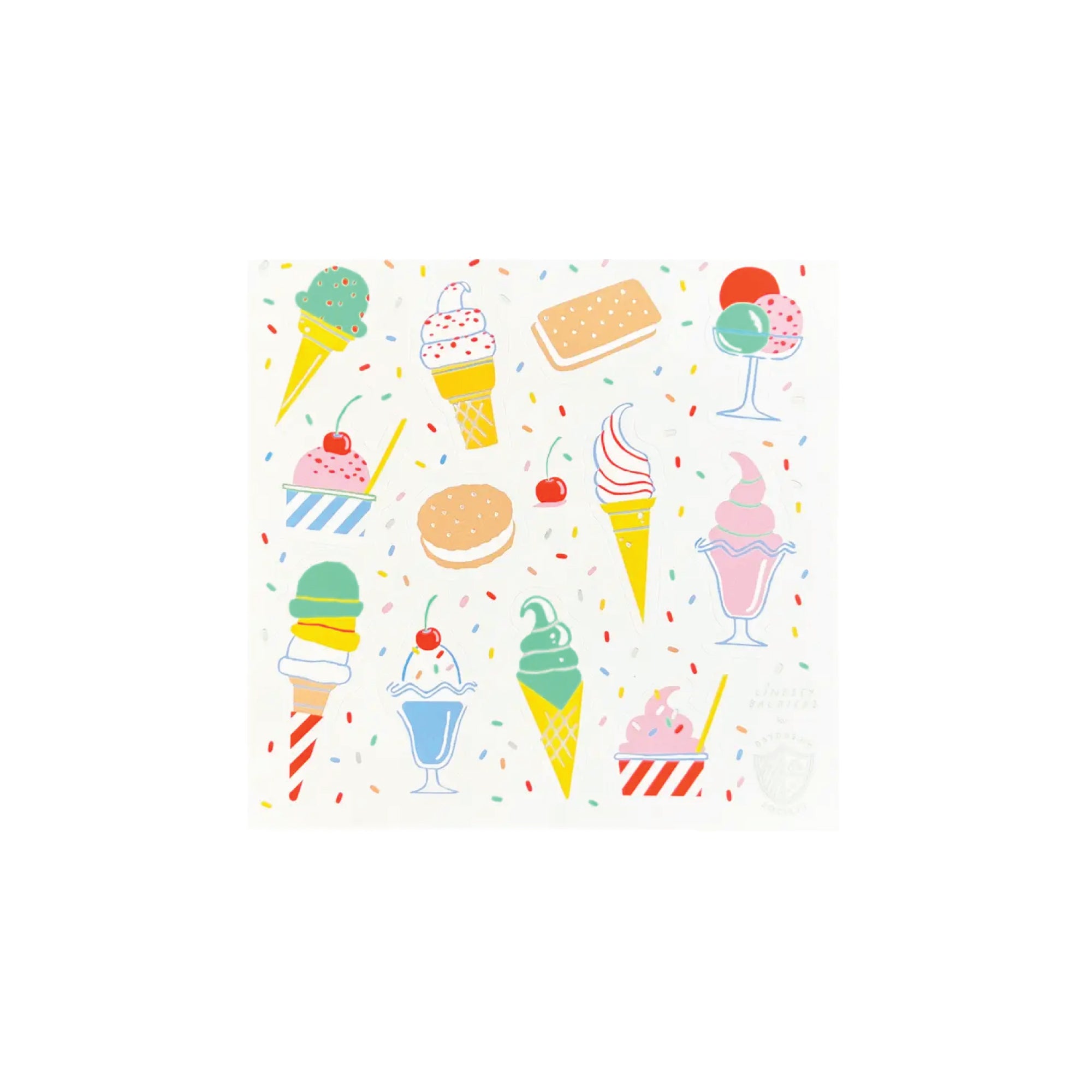 Ice Cream Sticker Sheets 4ct