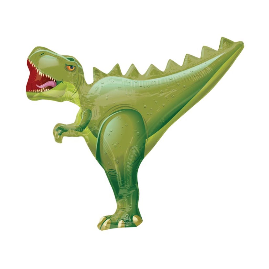 Pre-Inflated Mini T-Rex Dinosaur Stick Balloon 14in