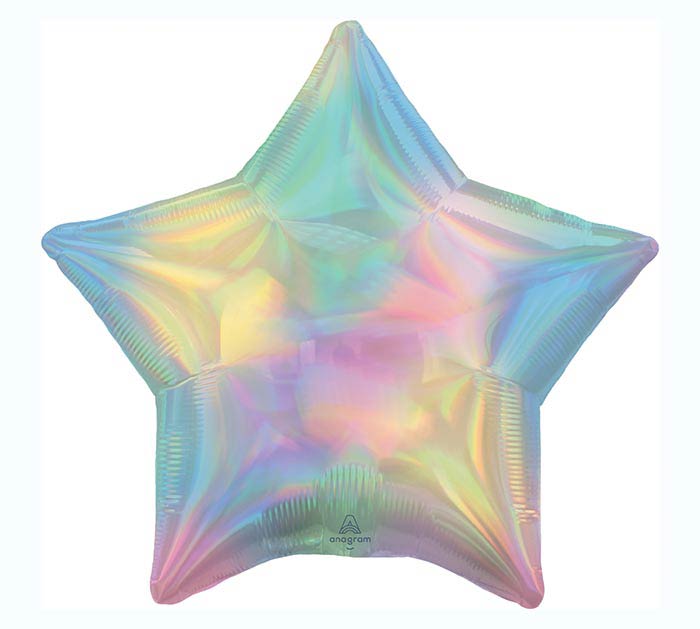 Iridescent Pastel Star Balloon 19in