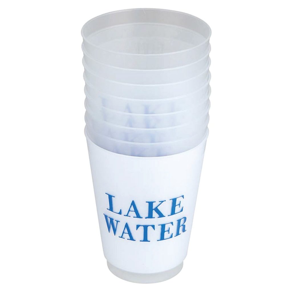 Lake Water Frosted Plastic Cups 8ct