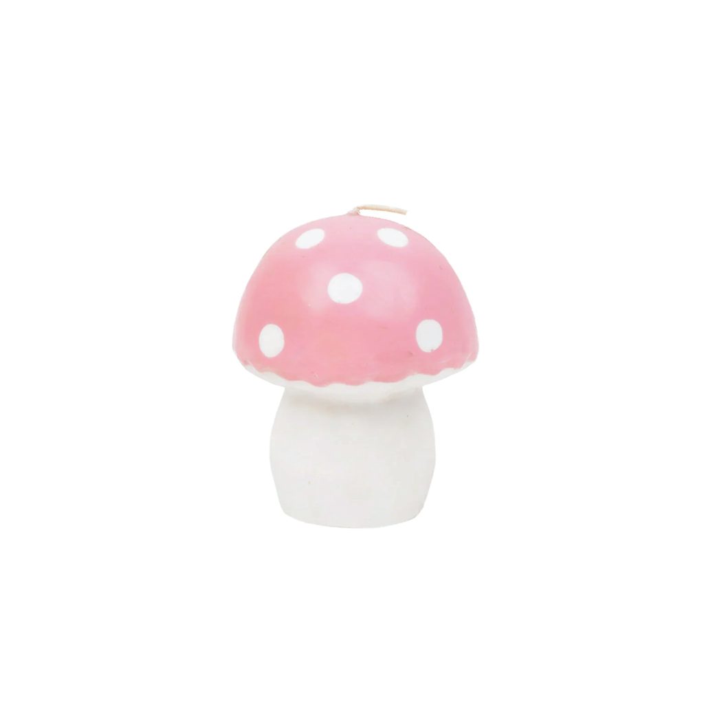 Large Pink Mushroom Candle