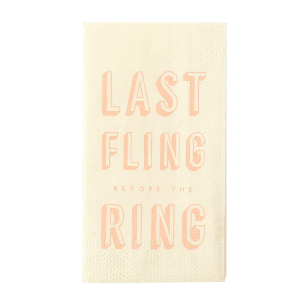 Last Fling Before The Ring Paper Guest Towels 24ct