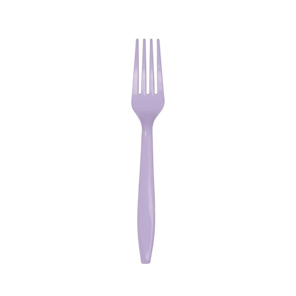 Lavender Plastic Forks 24ct