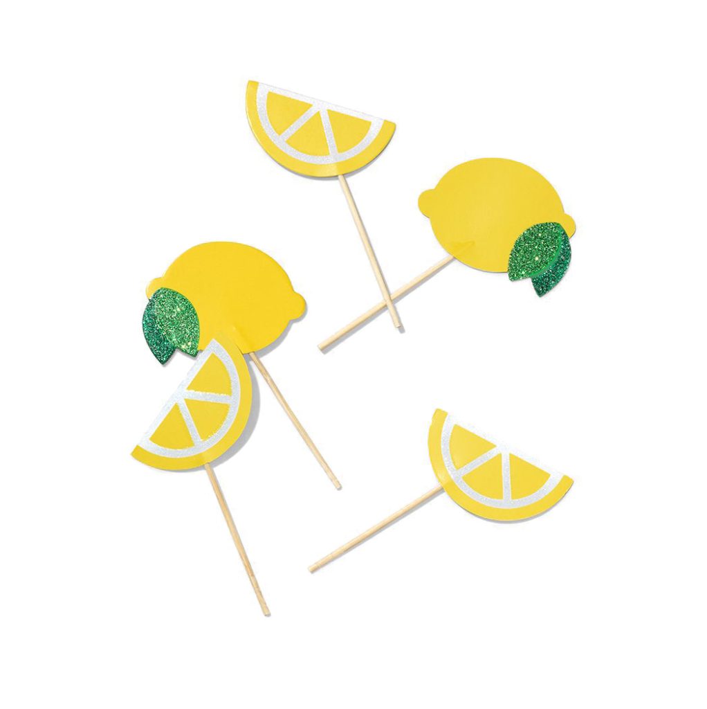 Lemon Cupcake Toppers 10ct