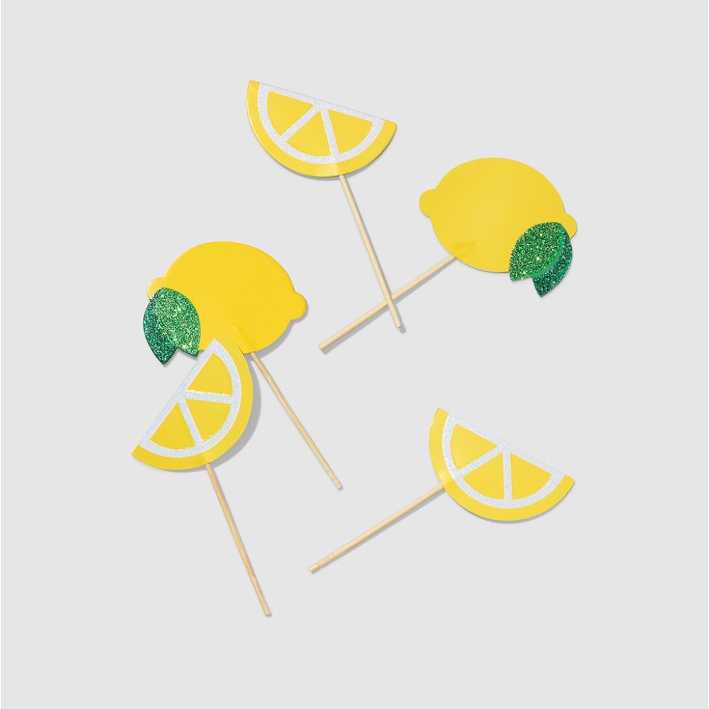 Lemon Cupcake Toppers 10ct