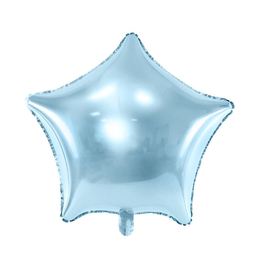 Light Blue Star Foil Balloon 19in