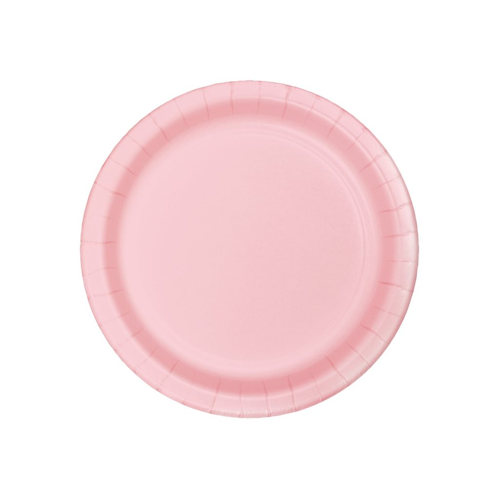 Light Pink Paper Dessert Plates 8ct