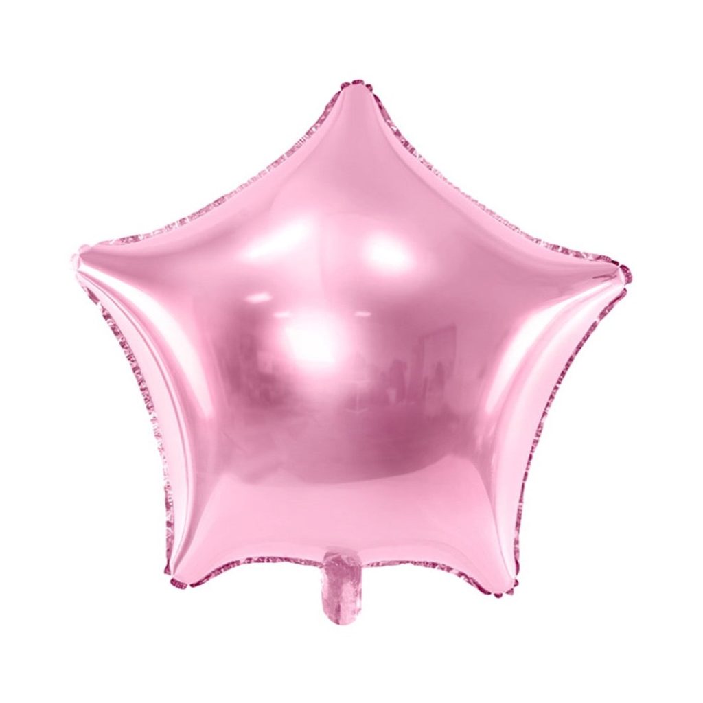 Light Pink Star Foil Balloon 19in