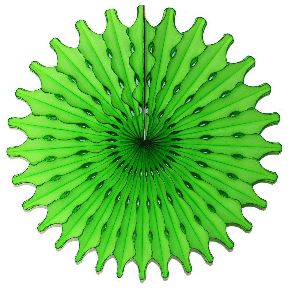 Lime Tissue Paper Fan 18″