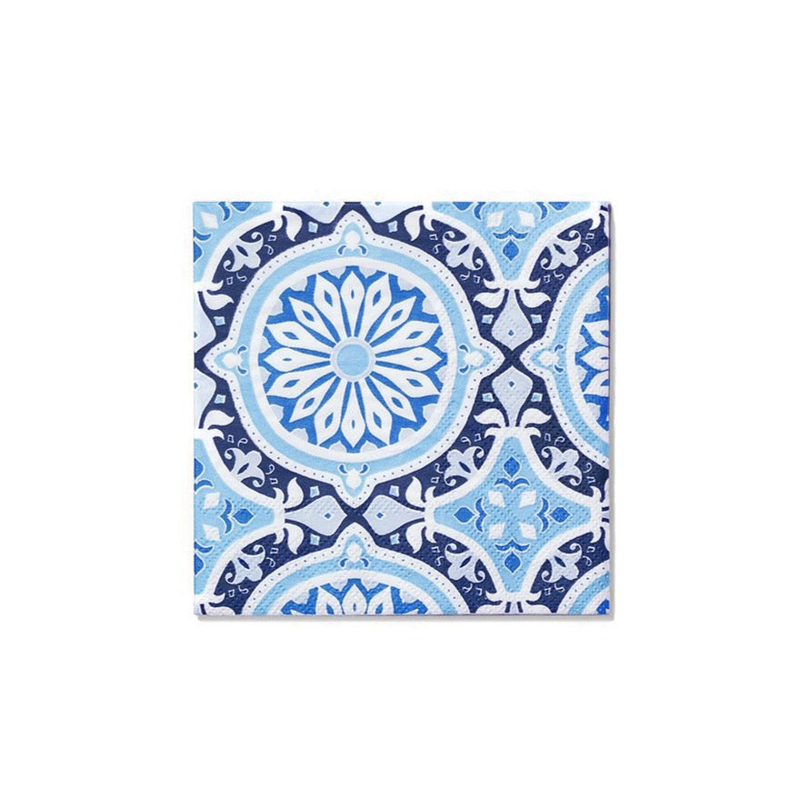 Mediterranean Blue Dessert Napkins 25ct