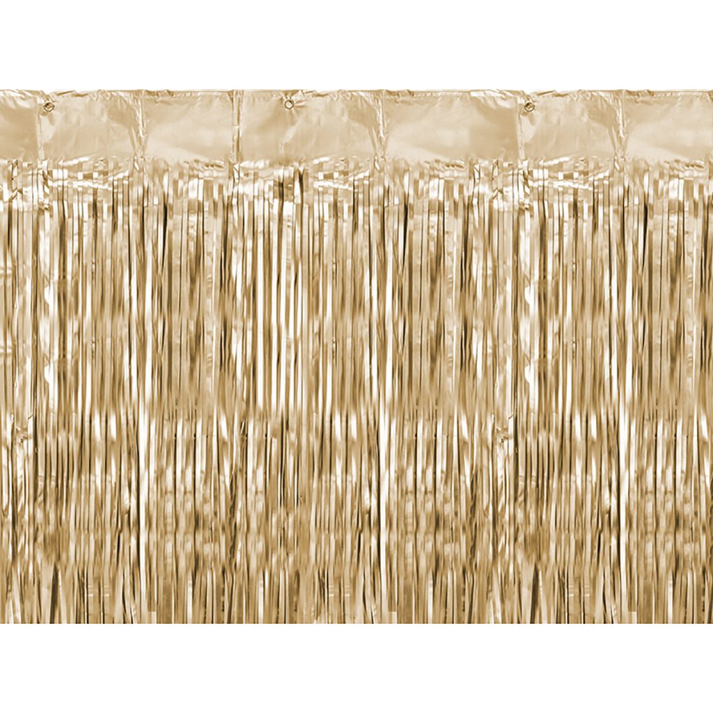 Matte Gold Fringe Curtain