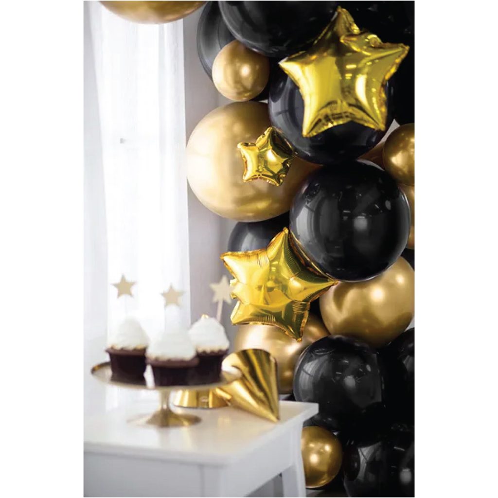 Metallic Gold Star 8in Balloons 25ct