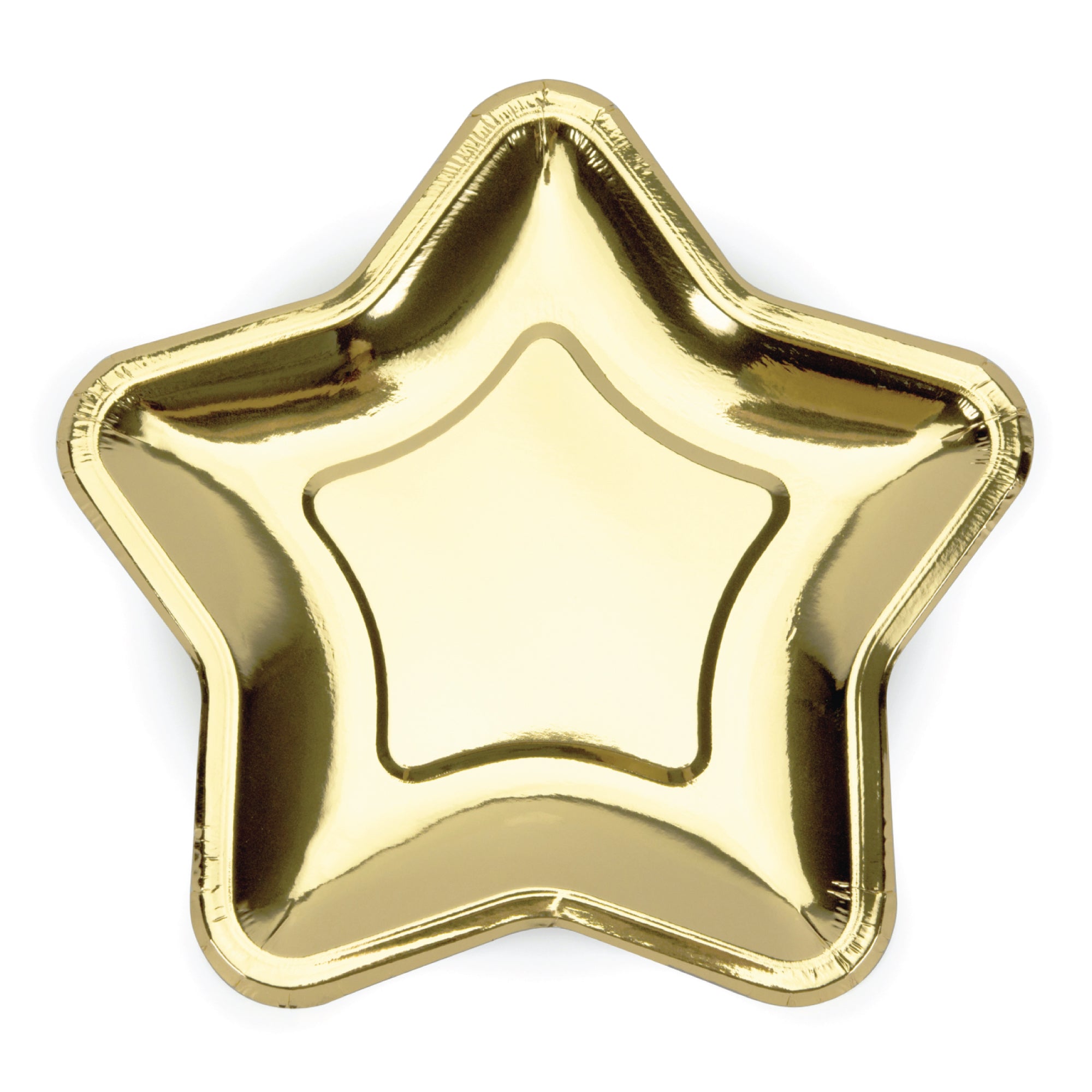 Metallic Gold Star Lunch Plates 6ct