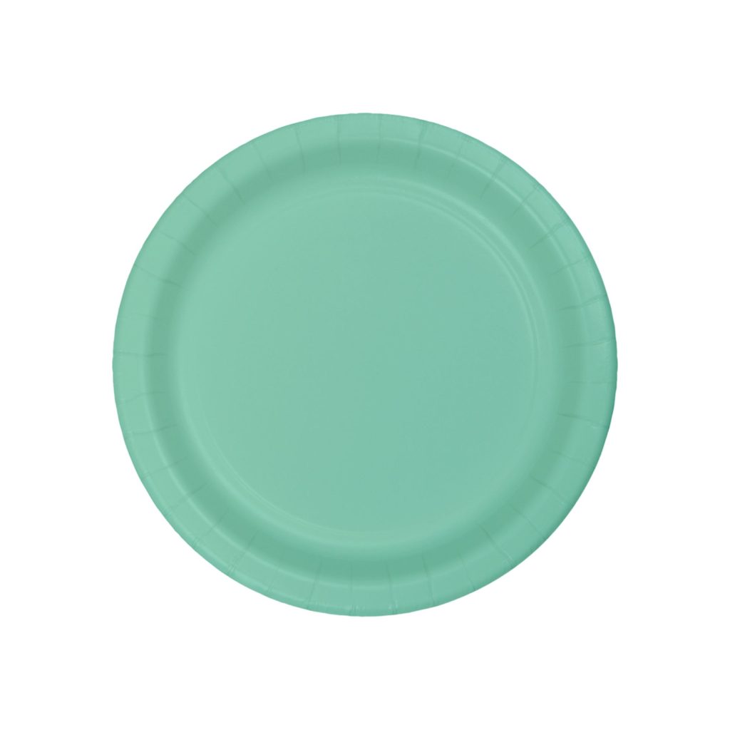 Mint Green Paper Dessert Plates 8ct