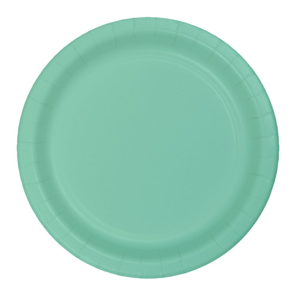 Mint Green Paper Lunch Plates 8ct