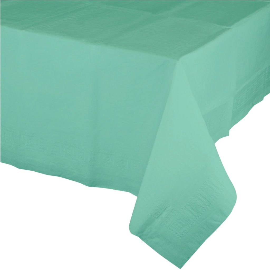 Mint Green Plastic Table Cover