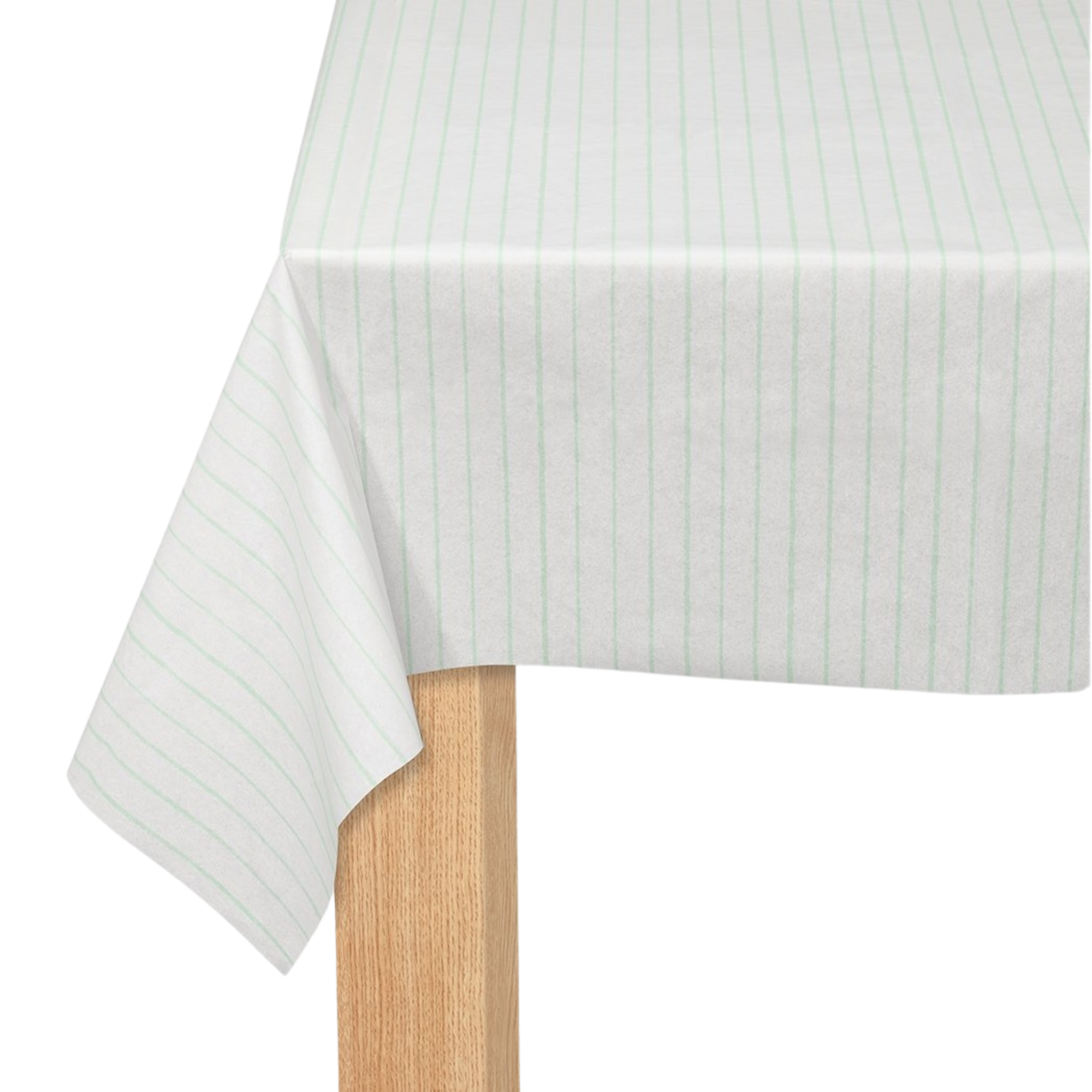 Mint Green Pinstripe Paper Table Cover